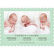 Seafoam Three's A Charm Triplets Photo Birth Announcements Image 6 of 6